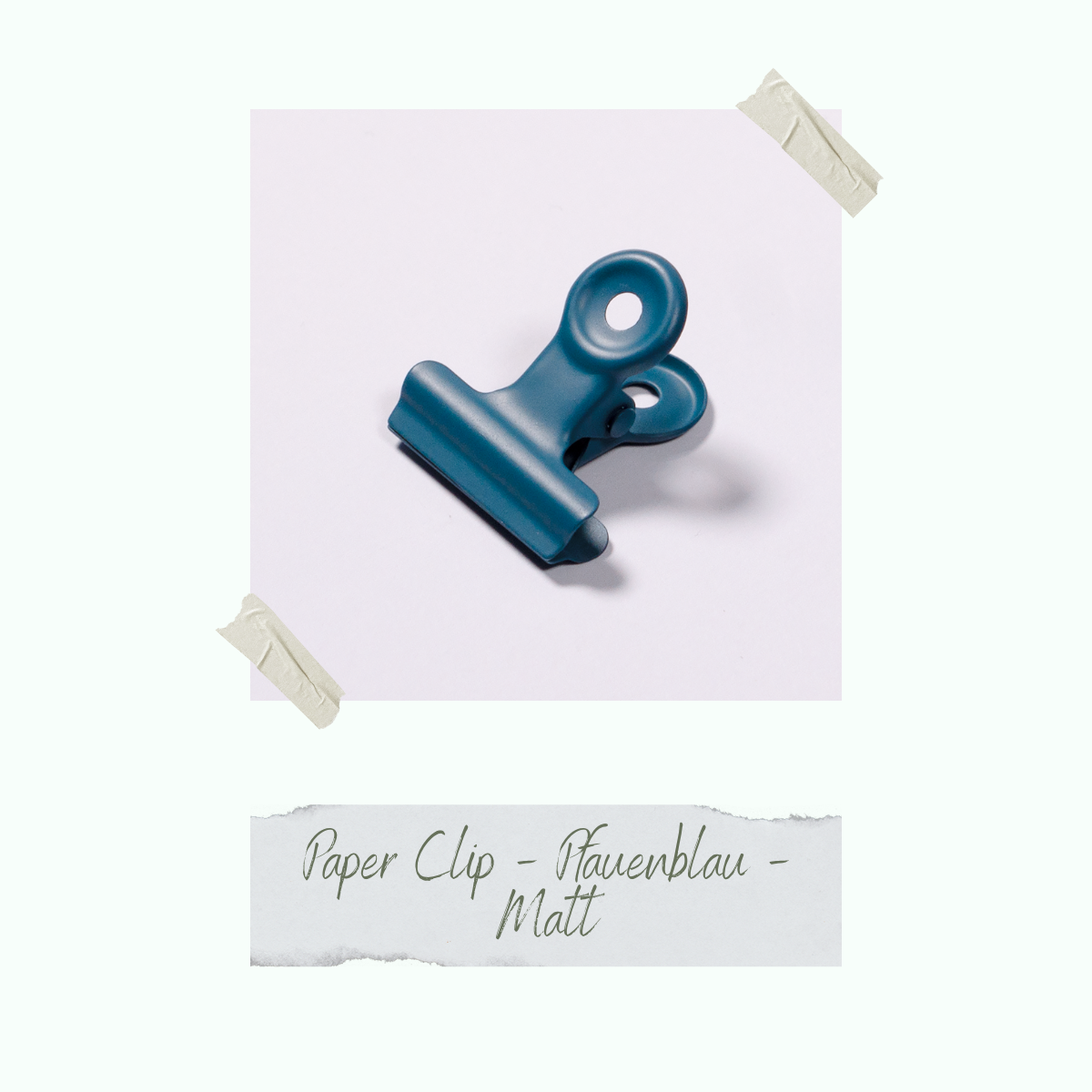 Paper Clip - Pfauenblau - Matt