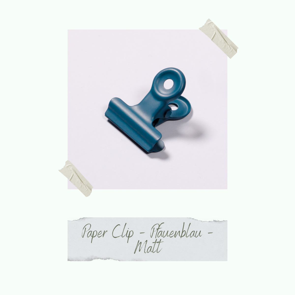 CD-ZB-059_Paper-Clip-Pfauenblau-Matt-einzeln Paper Clip - Pfauenblau - Matt