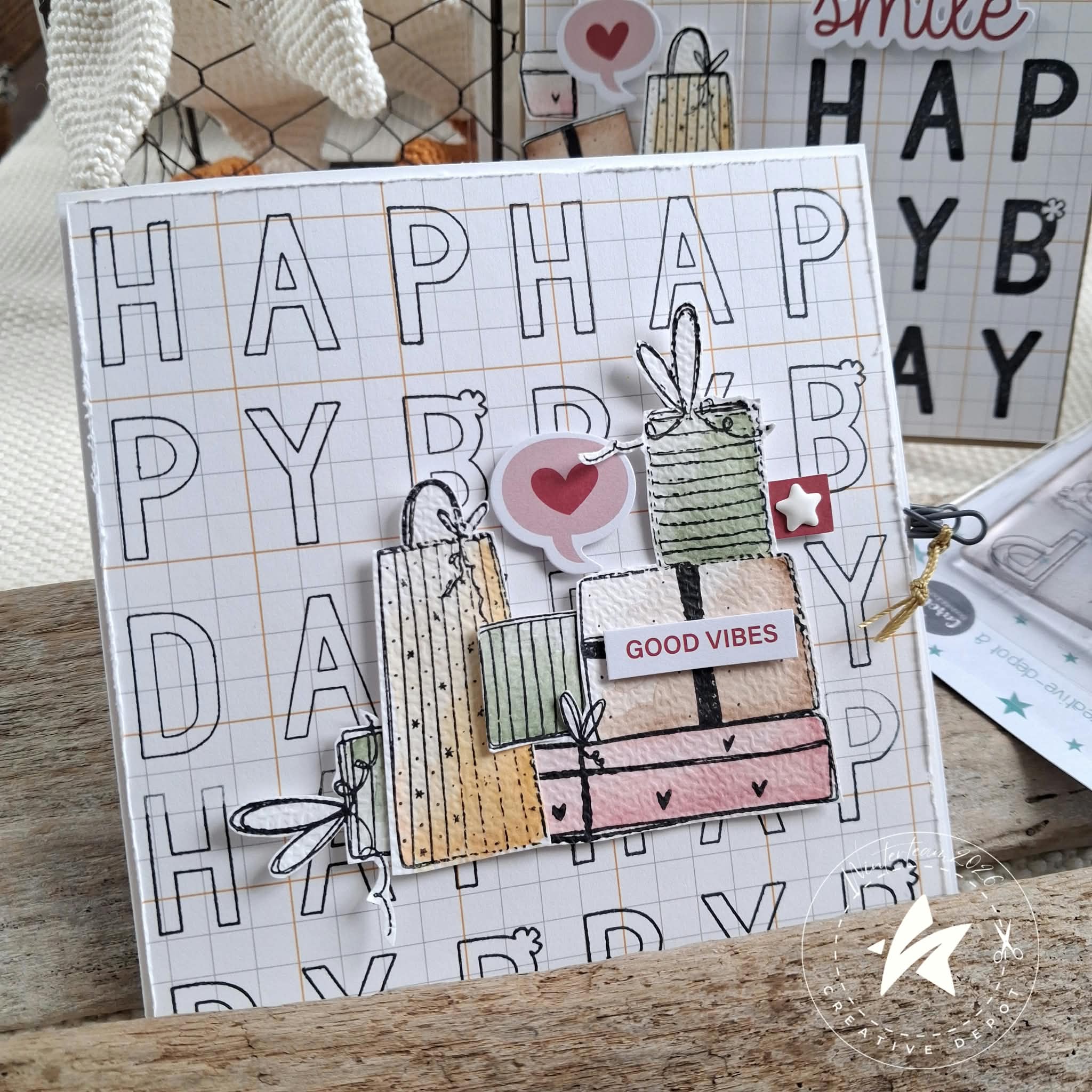 Stempelset - Carolas Layerspaß - Happy Bday - Outline