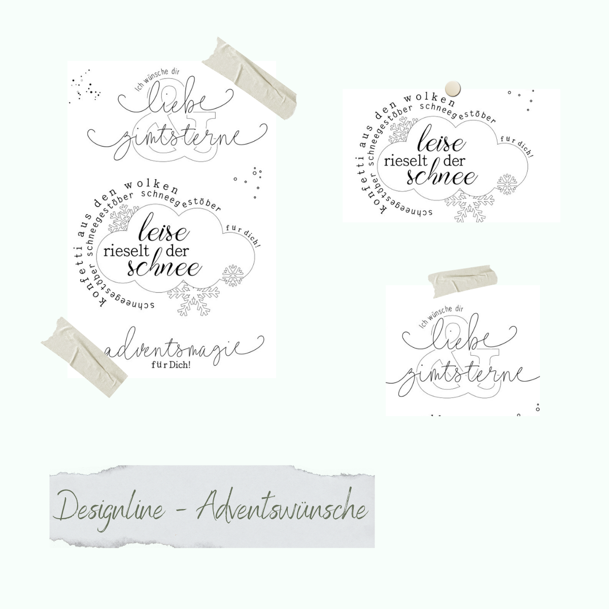 Stamp set - Designline - Adventswünsche