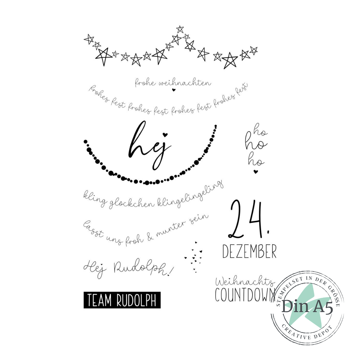 Stamp set - Christmas Buntings