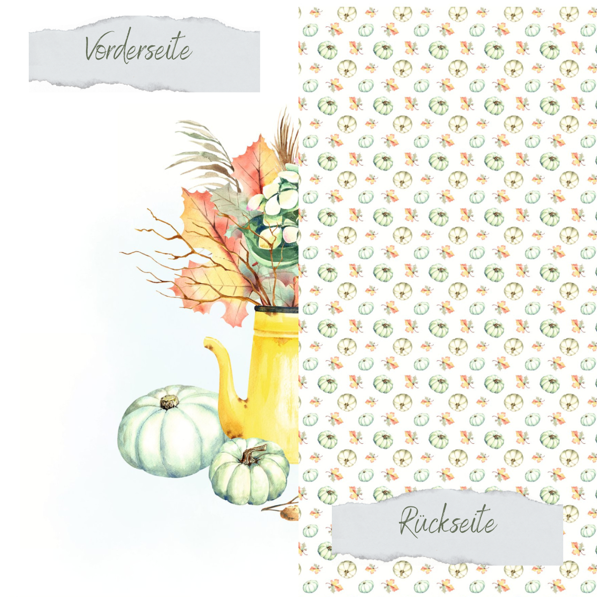Papel de diseño - Rustikaler Herbst - Doppelseitig bedruckt Papel de diseño - Rustikaler Herbst - Doppelseitig bedruckt
