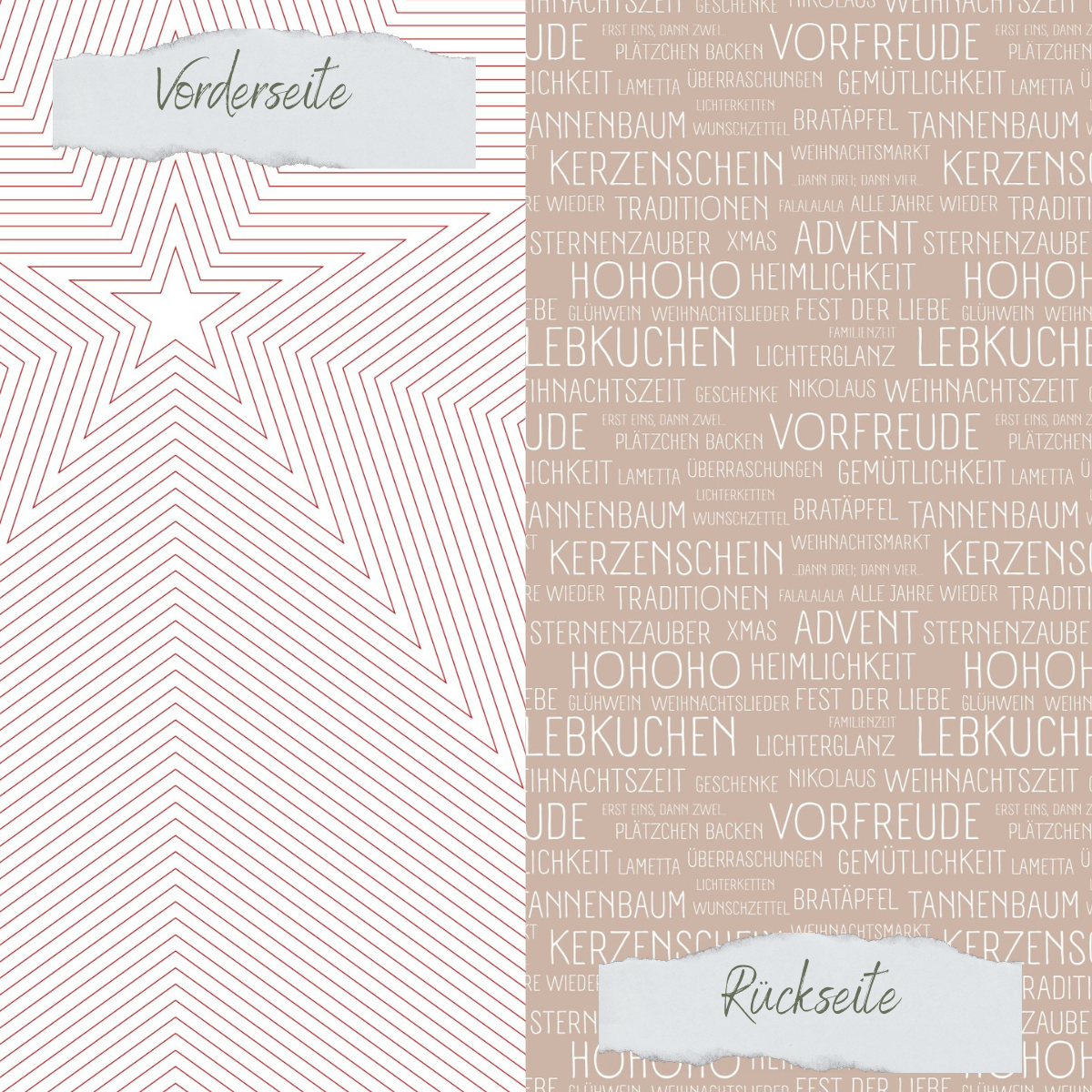 Designpapier - Scrapliebe - Dezembertagebuch - Sternhintergrund fein - Doppelseitig bedruckt