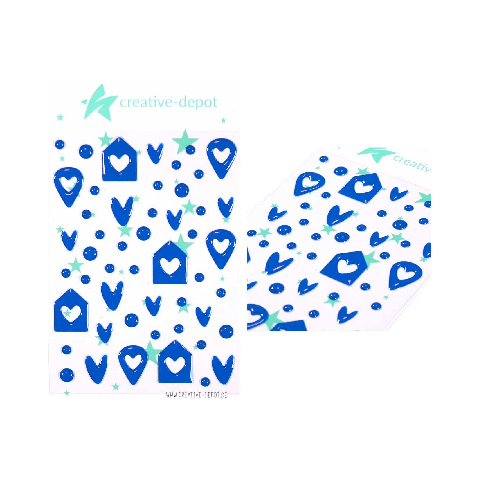 Enamel Dots - Häuschen Mix - Admiralblau