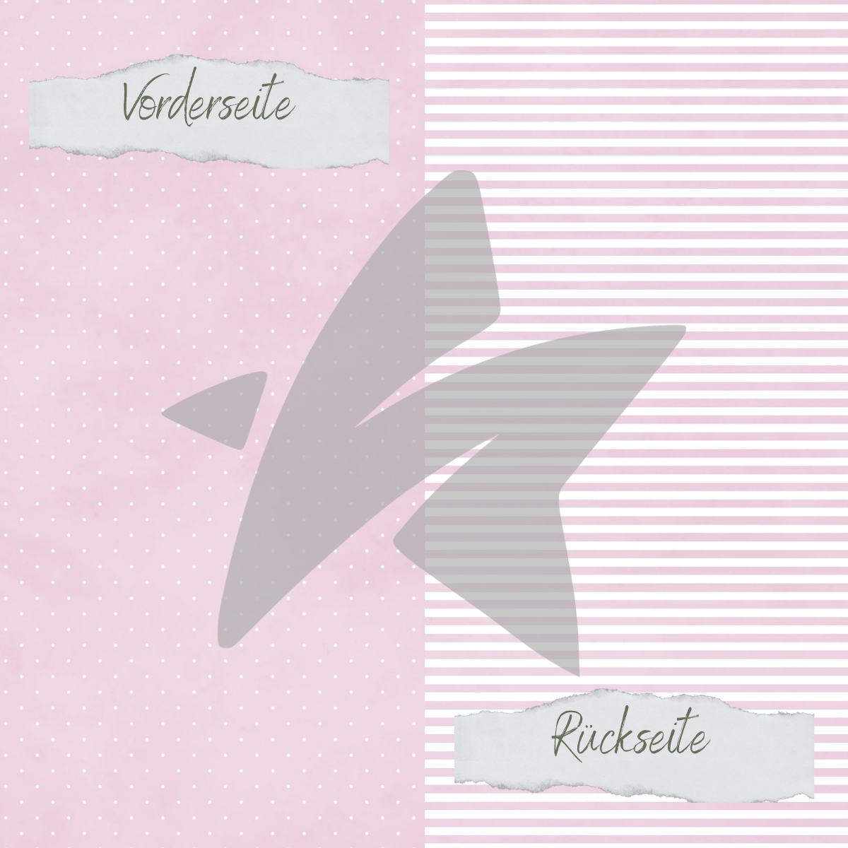 CD-BP-076 Papel de diseño - Basic - Pastell Flieder - Mini Pünktchen + Schmale Streifen - Impreso por las dos caras