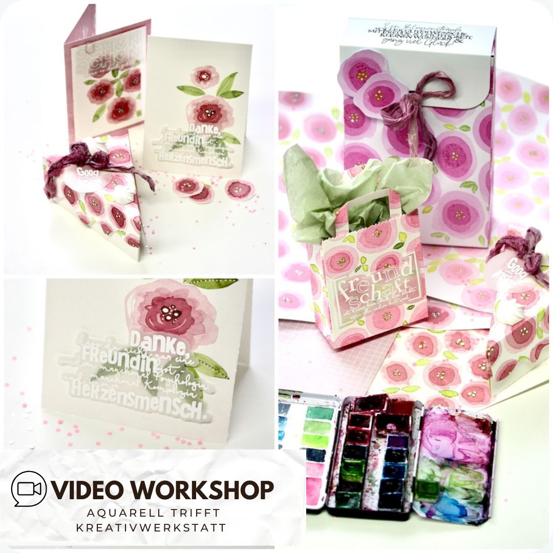 Video Workshop Aquarell trifft Kreativwerkstatt -Layering