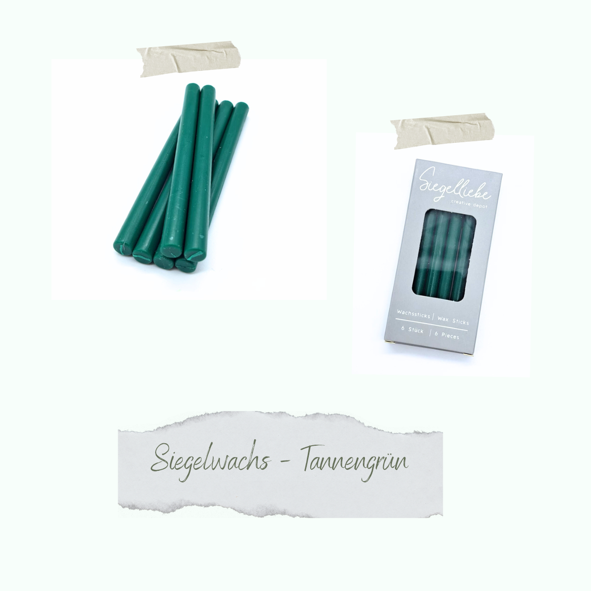 CD-SW-046 Barritas de cera - Tannengrün - Siegelliebe