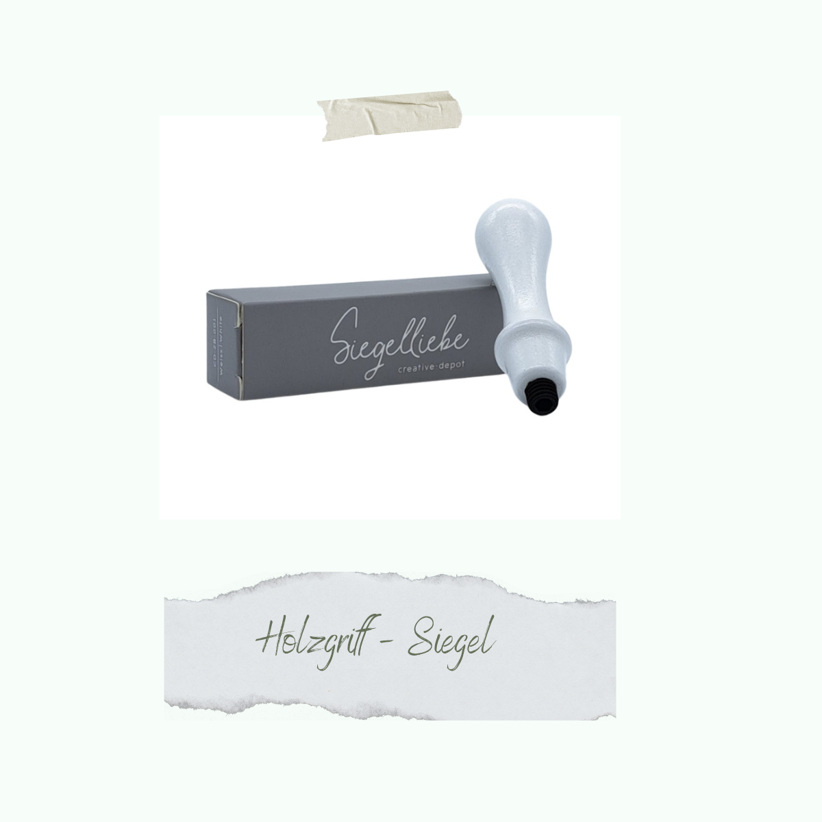 CD-ZB-001-Holzgriff-Siegel Poignée en bois - Sceau - Amour de sceau