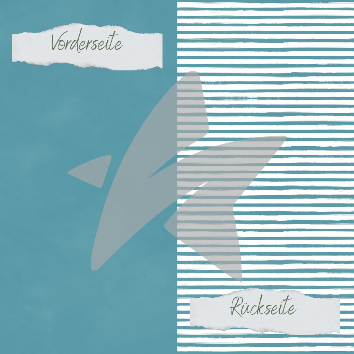 CD-BP-012 Designpapier - Basic - Salbei - Streifen + Uni - Doppelseitig bedruckt