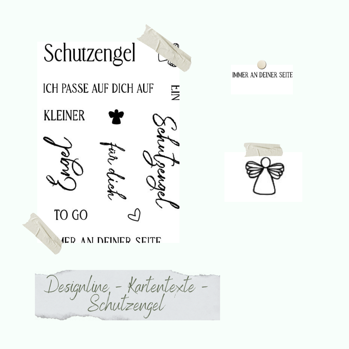Stempelset - Designline - Kartentexte - Schutzengel