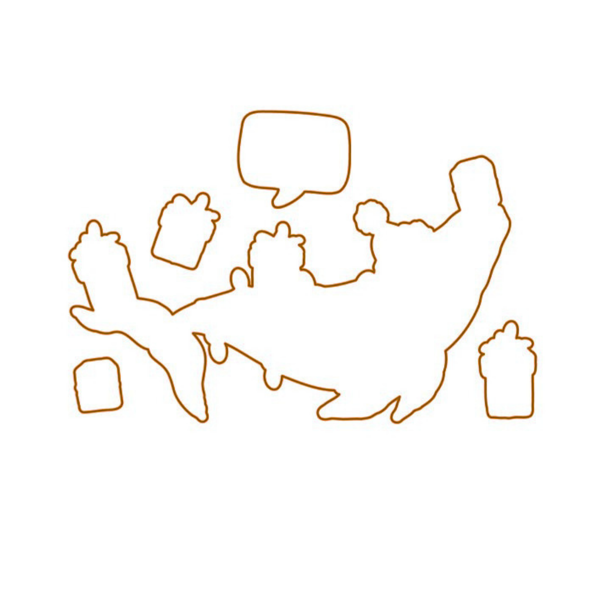 Die - Weihnachtswal - Outline