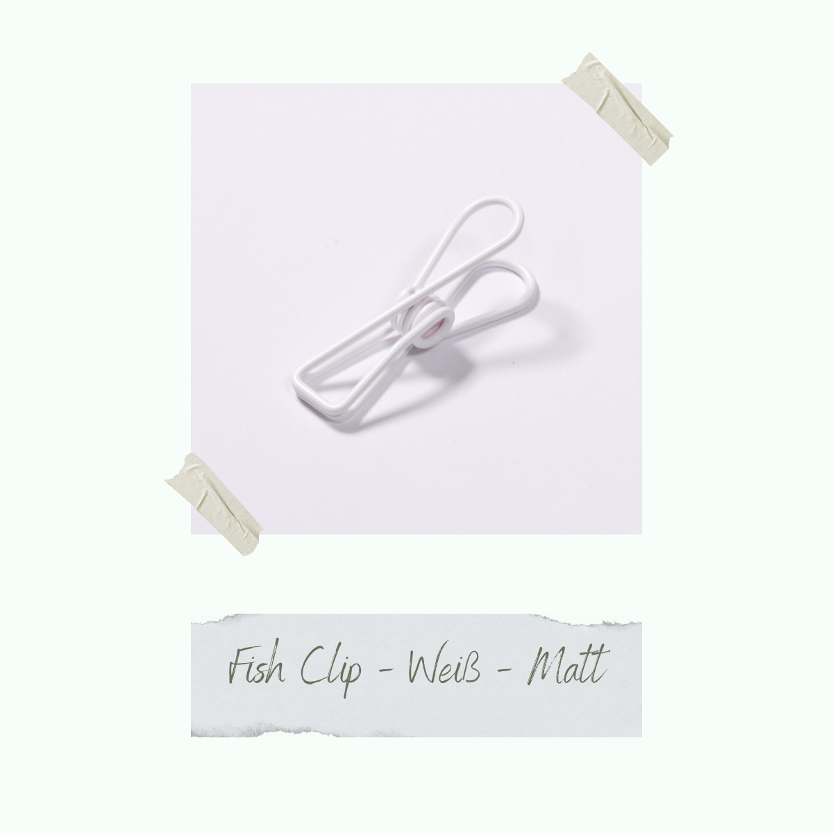 CD-ZB-036_Fish-Clip-Weiss-Matt-einzeln Fish Clip - Weiß - Matt