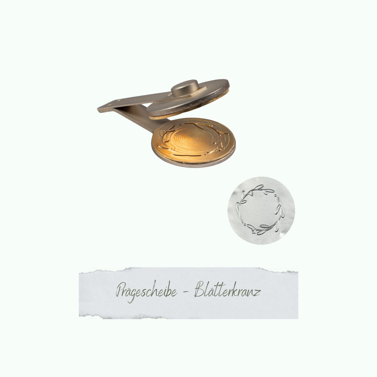 CD-ZB-112_Pr-gescheibe-Bl-tterkranz Prägescheibe - Blätterkranz