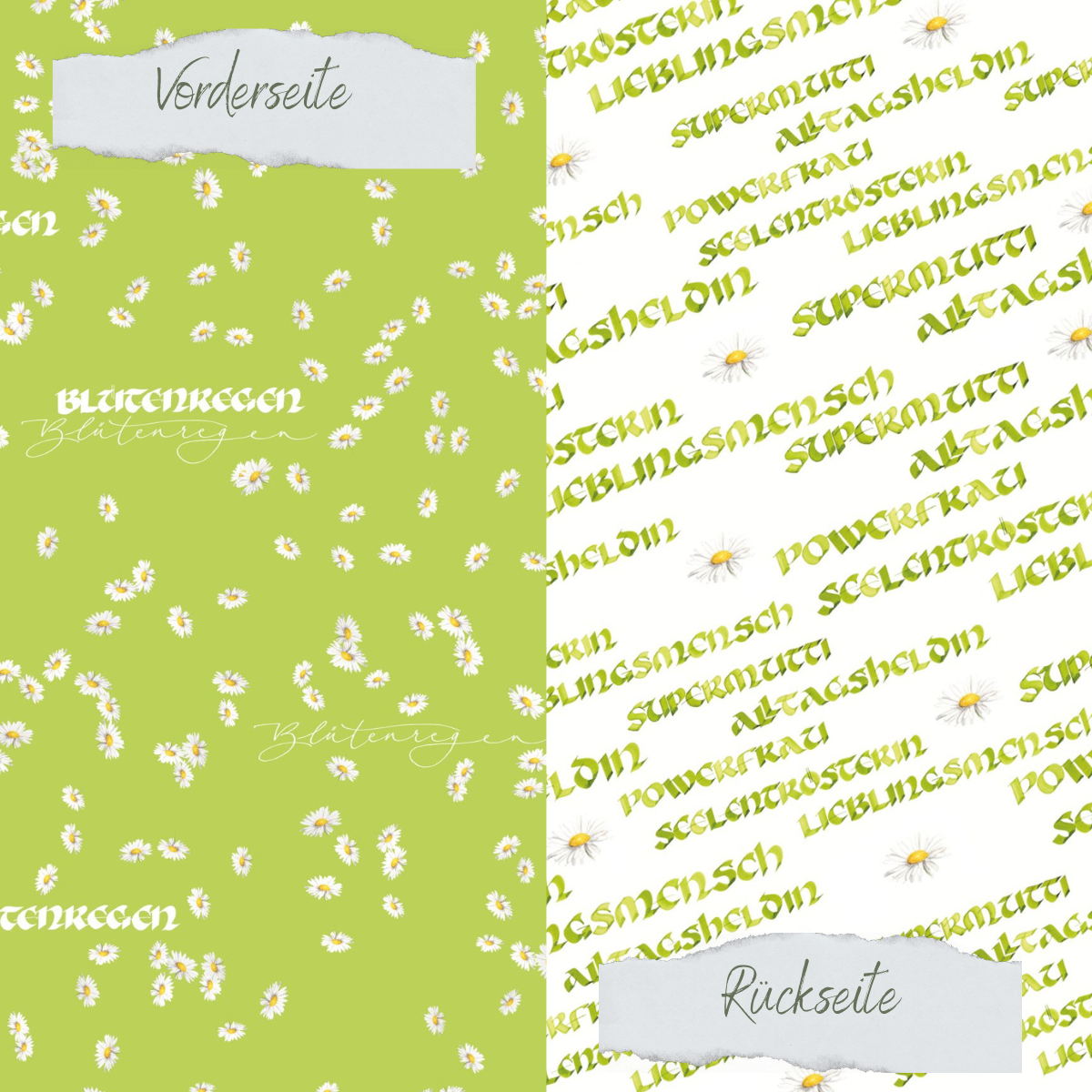 Designpapier - Muttertag - Doppelseitig bedruckt