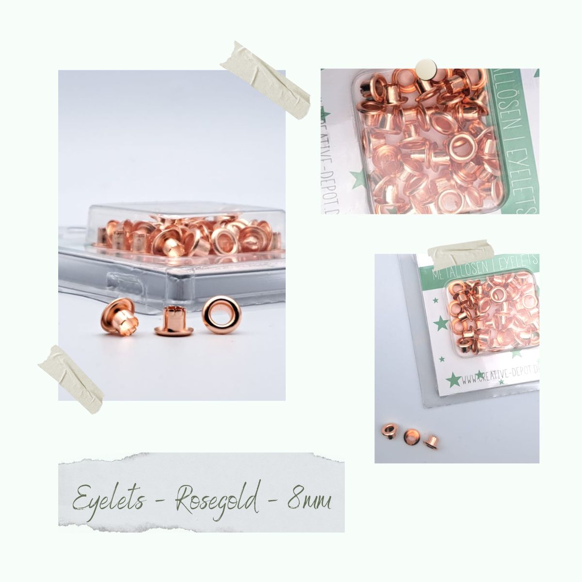 Eyelets-Rosegold-8mm Eyelets - Rosegold - 8mm