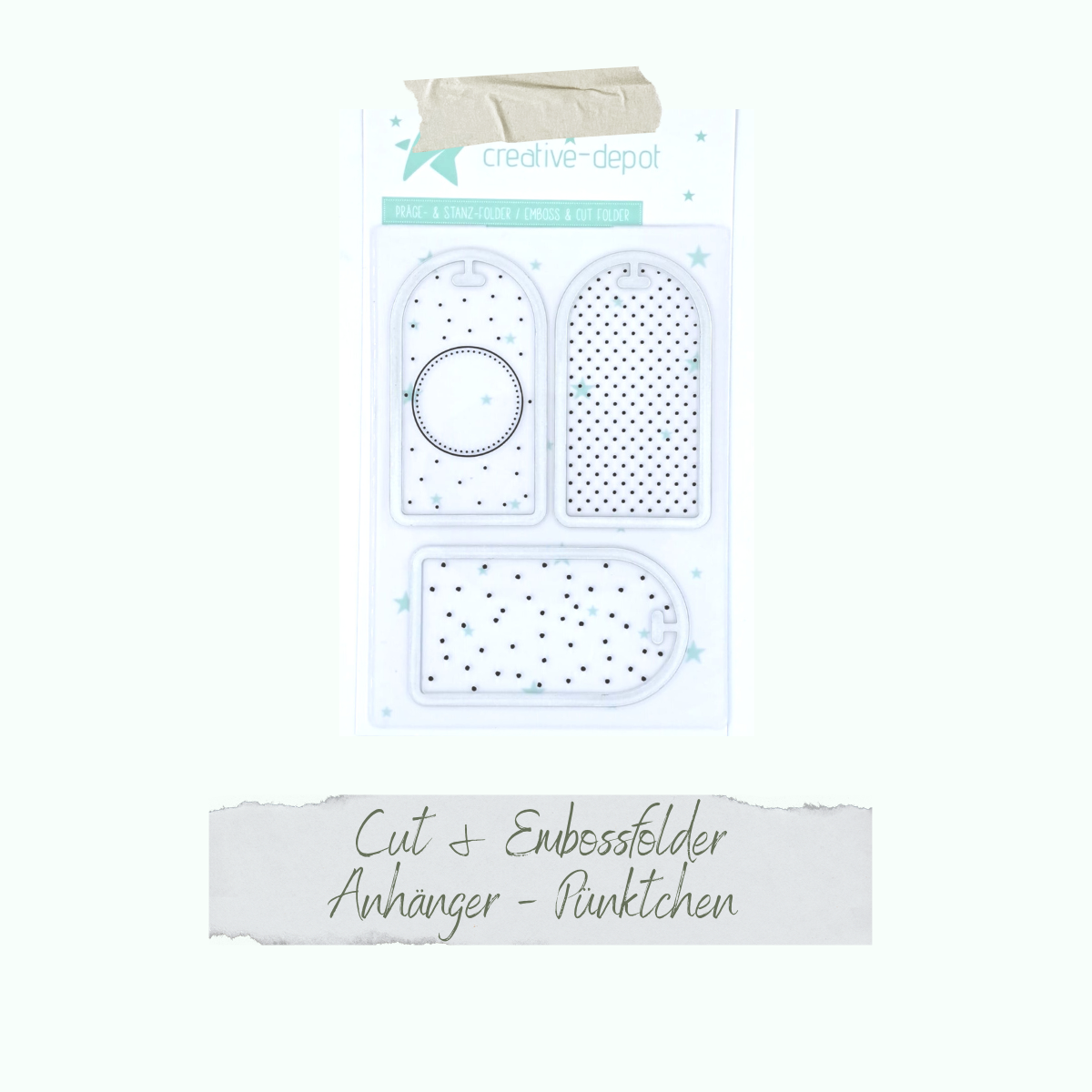 CD-PF-080 Cut & Emboss Folder - Anhänger - Pünktchen - 11 x 15,5 cm