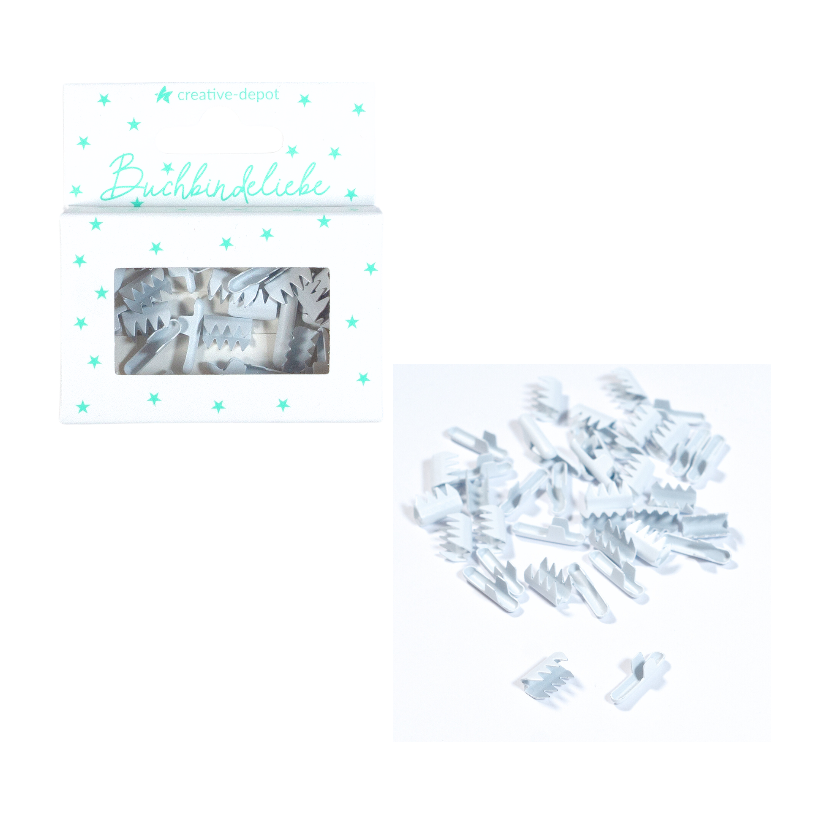 Splinte - Weiß - Matt - Buchbindeliebe - 40 Stück
