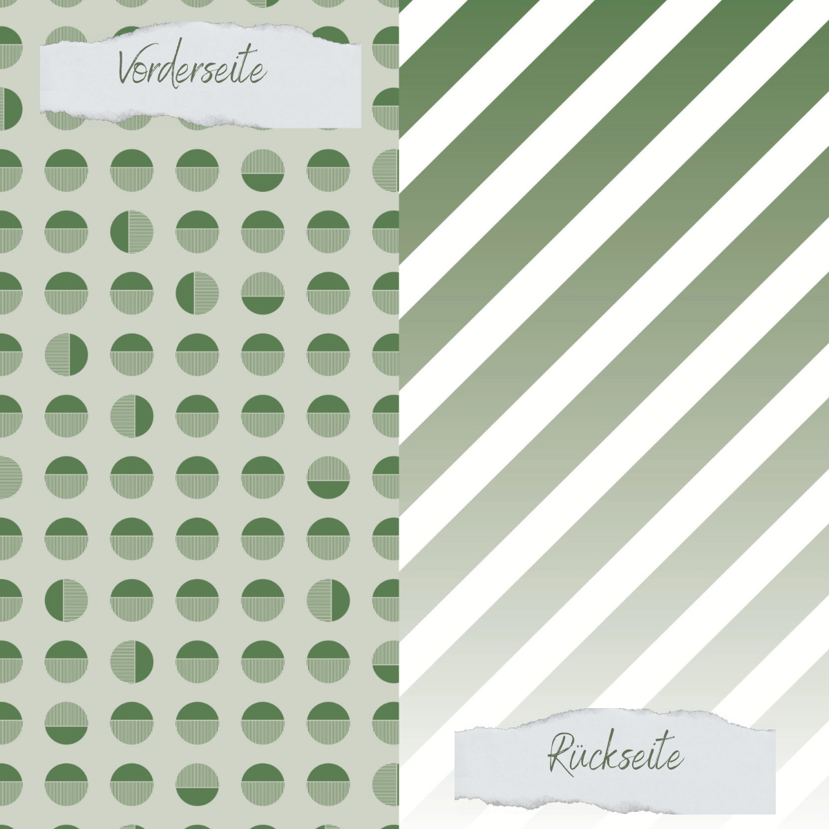 Designpapier - Designline - Scrapliebe - Vintage Blümchen - Ombre-Streifen - Doppelseitig bedruckt