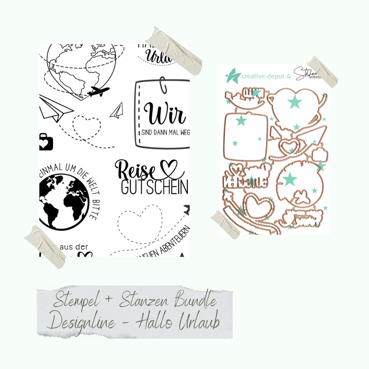 Bundle - Designline - Hallo Urlaub - Stempelset & Stanzen