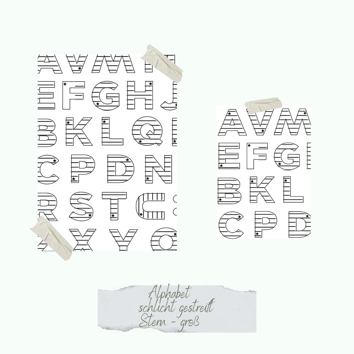 CD-St-866-Alphabet-schlicht-gestreift-Stern-grossFYQVpQbxtyagc Stempelset - Alphabet - schlicht gestreift - Stern - groß