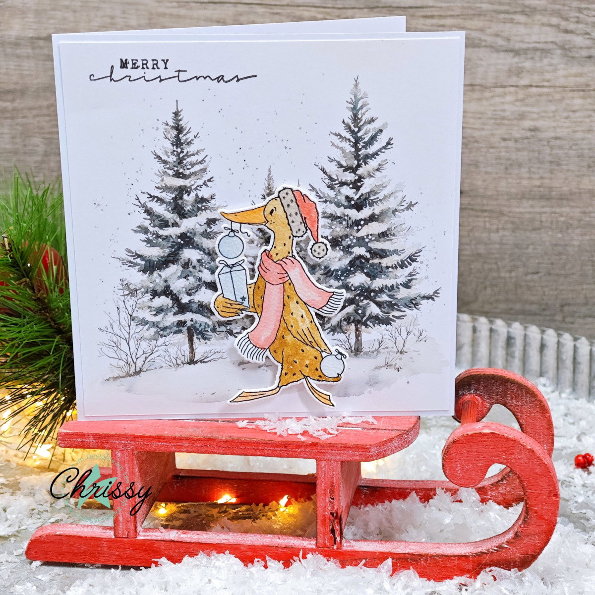 Stempelset - Weihnachts-Laufenten