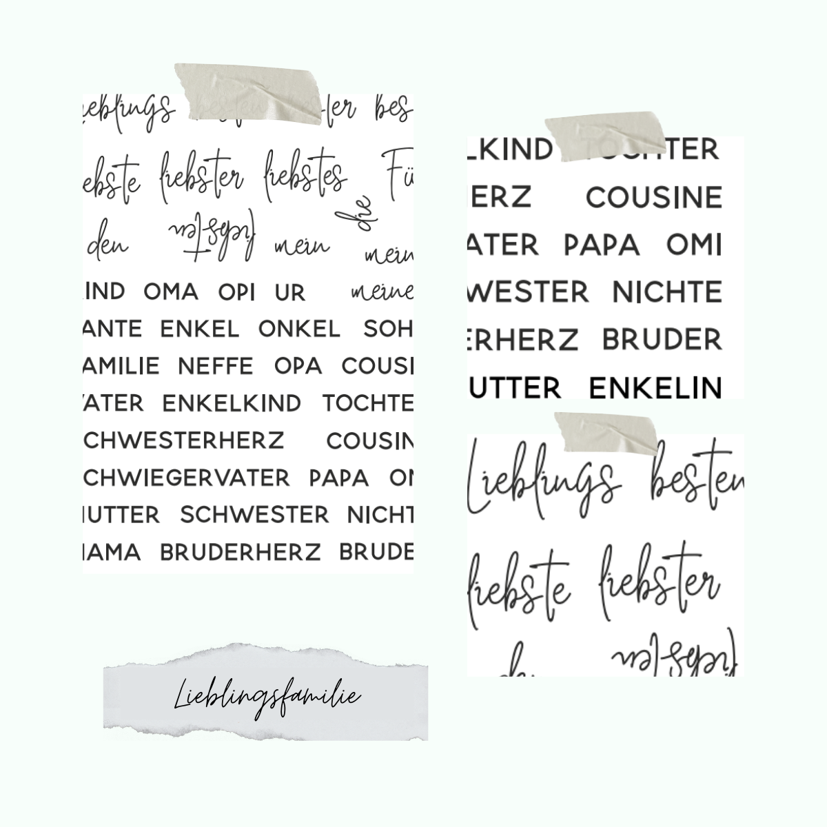 Lieblingsfamilie Set de tampons - Lieblingsfamilie