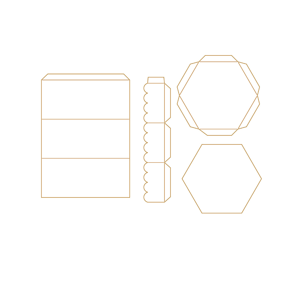 Die - Große Sechseckbox