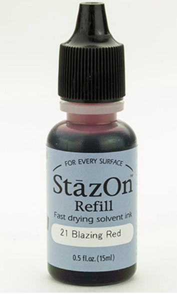 StazOn - Nachfülltinte - Blazing Red 15ml