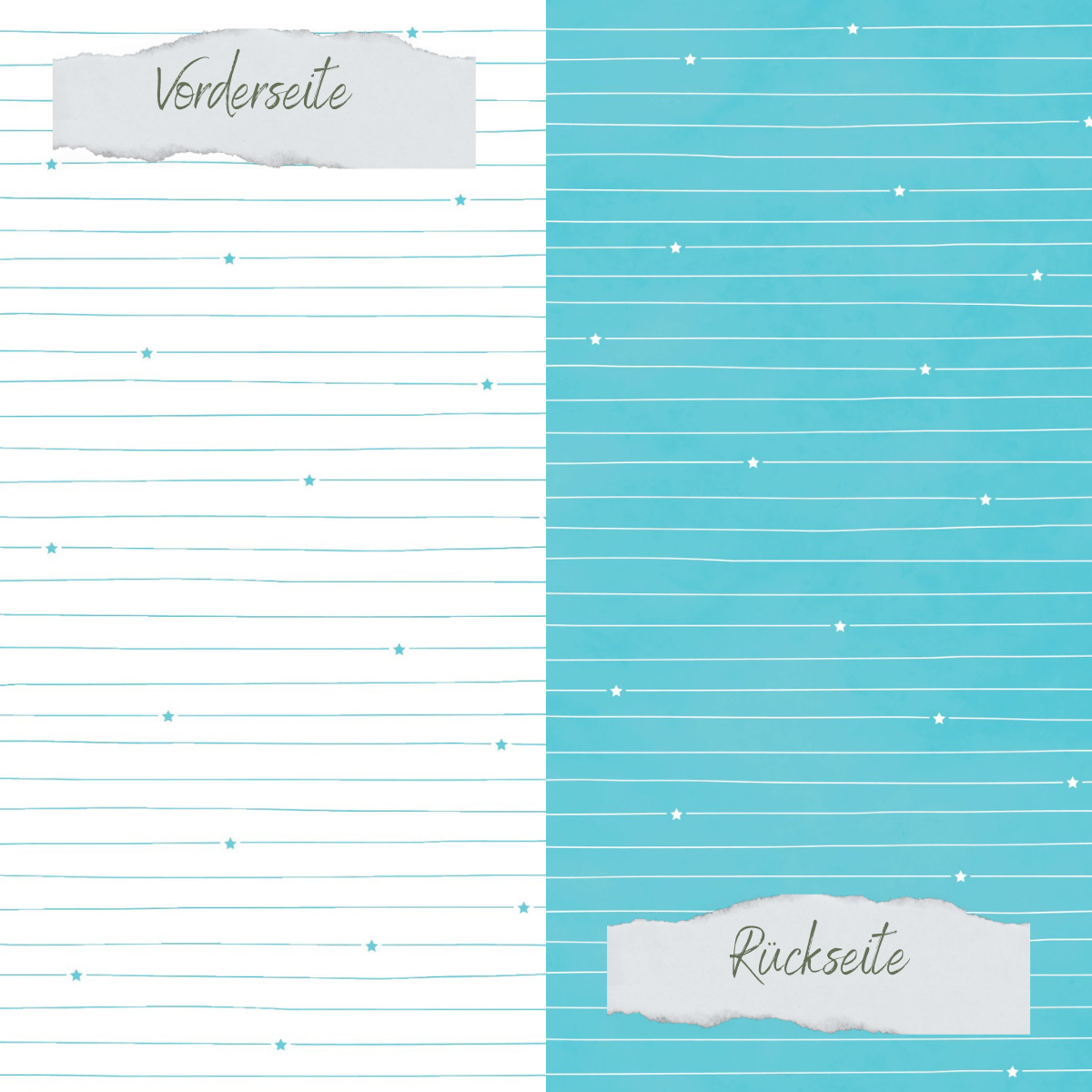 CD-BP-151 Papier à dessin - Basic - Pool - Doodle Linien mit Sternchen - Beidseitig bedruck