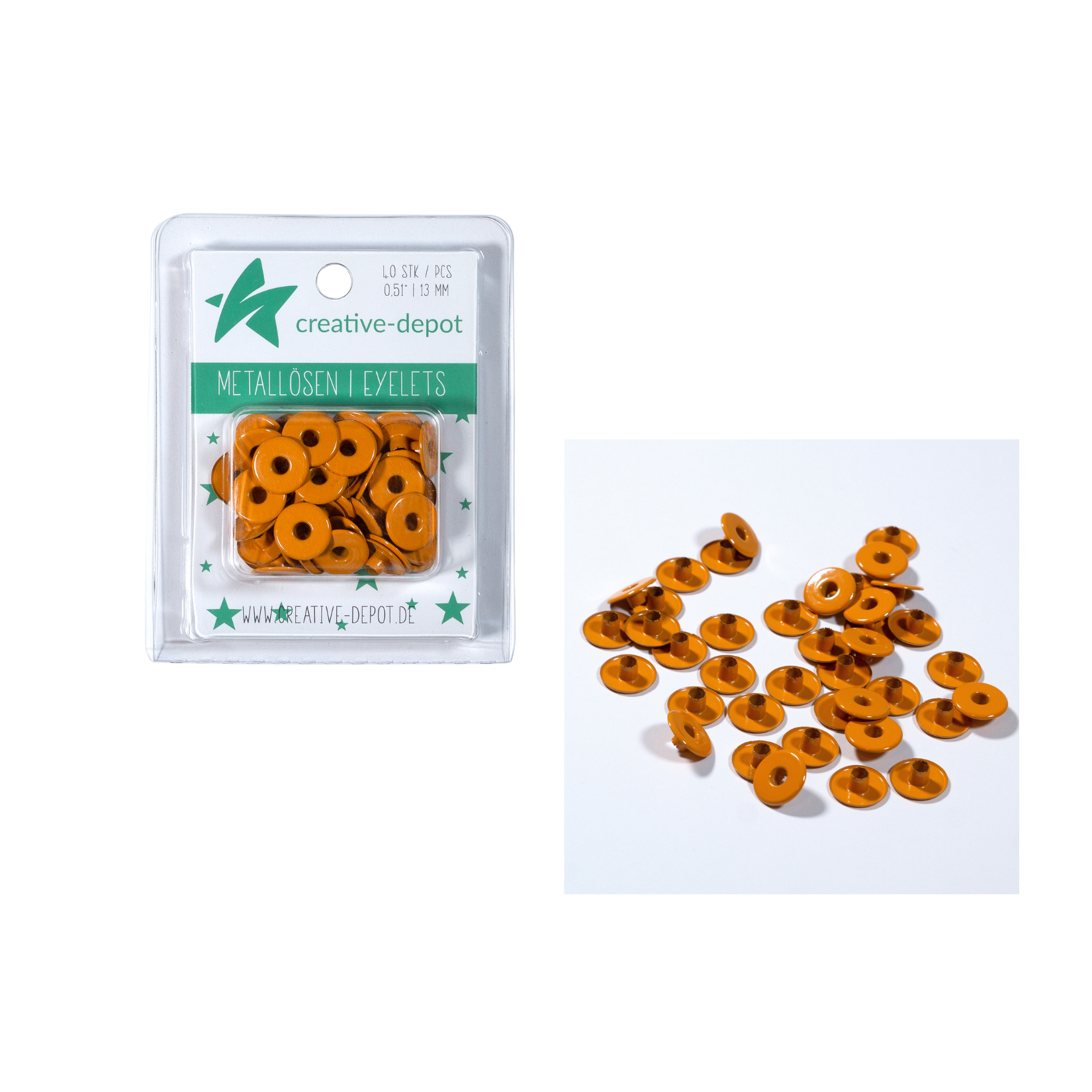 Breite Eyelets - Maisgelb - 13mm