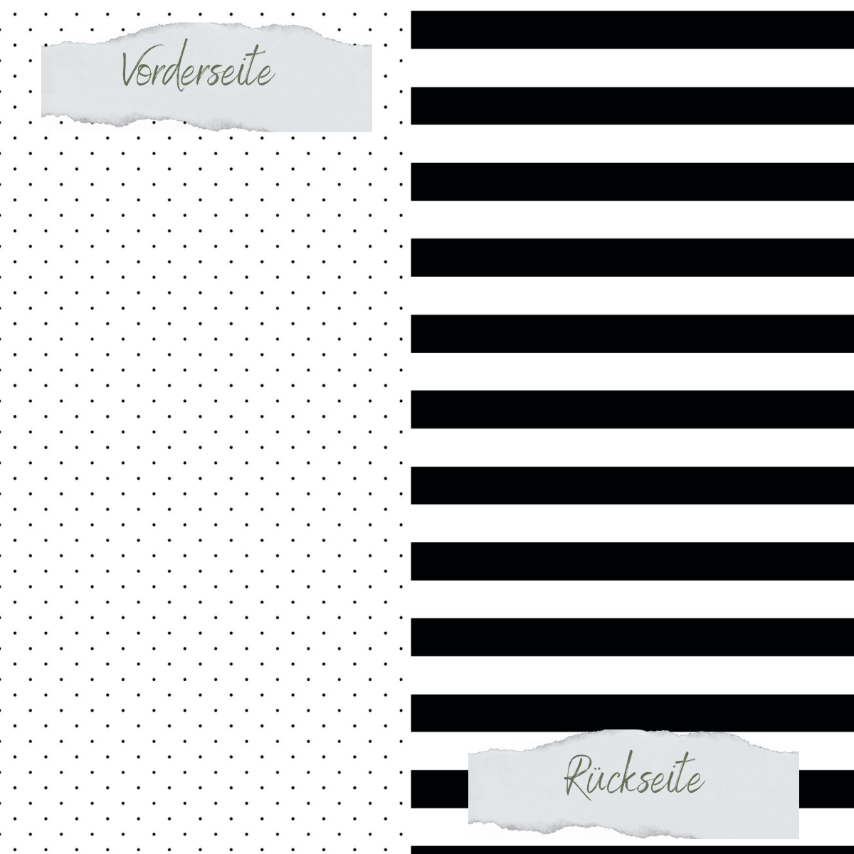 Papel de diseño - Basic - Schwarz - Gepunktet + Breite Streifen - Doppelseitig bedruckt Papel de diseño - Basic - Schwarz - Gepunktet + Breite Streifen - Doppelseitig bedruckt