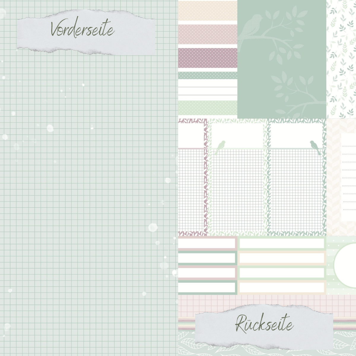 Designpapier - Scrapliebe - Frühlingsfreude - Journalingcards - Doppelseitig bedruckt