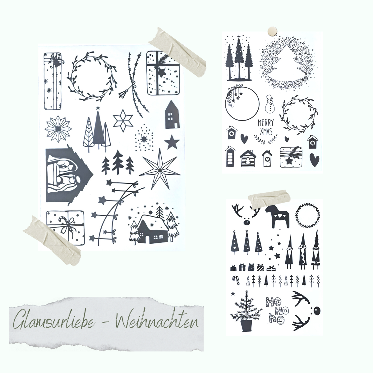 CD-Gla-004 Glamourliebe - Weihnachten - A5 - 3 Bögen