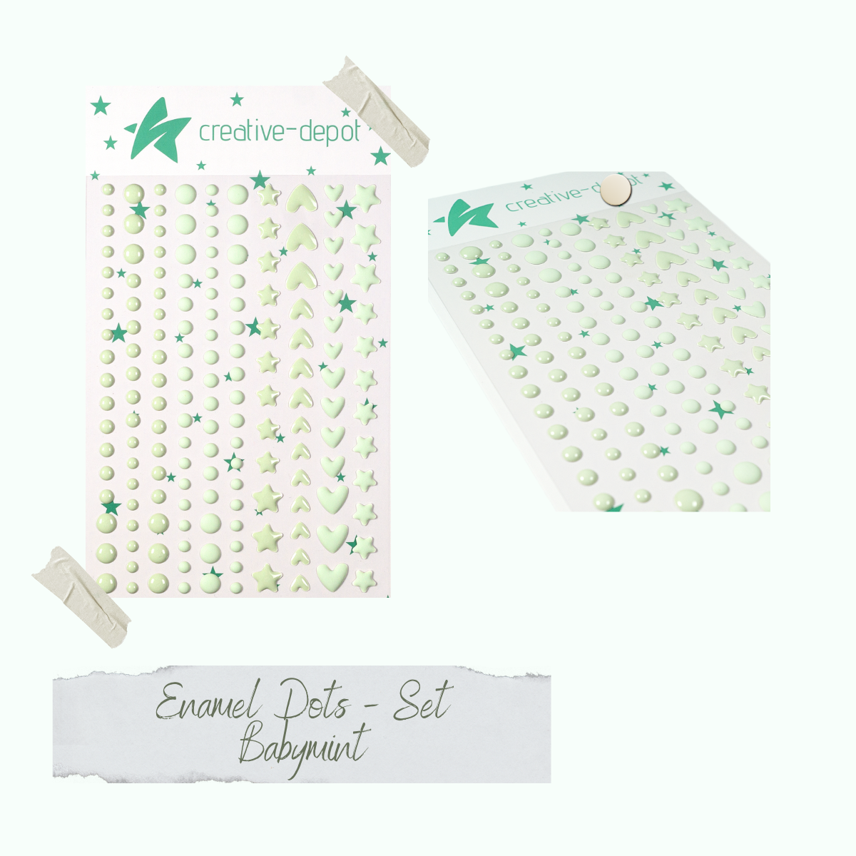 Enamel Dots - Babymint