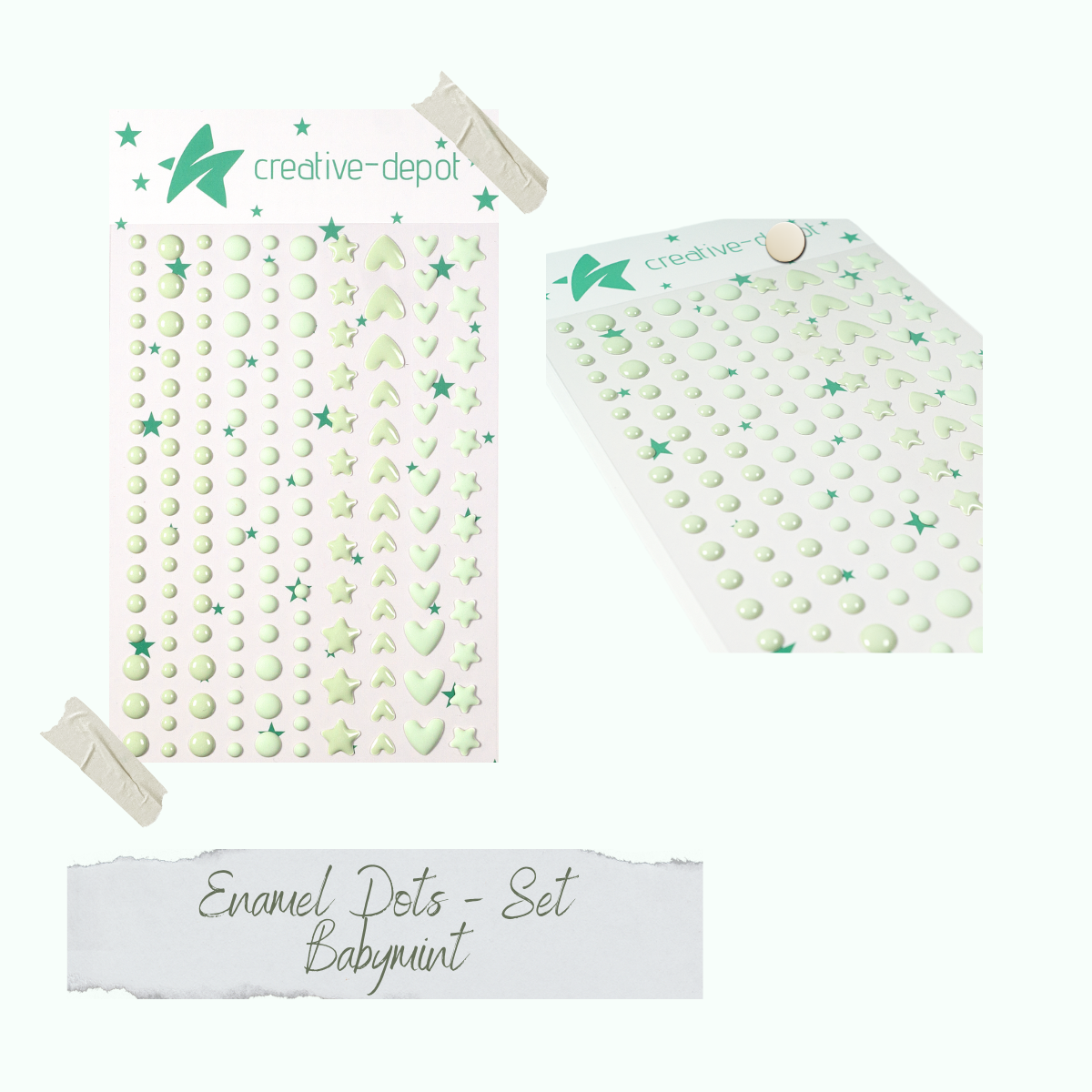 CD-ED-054_Babymint Enamel Dots - Babymint