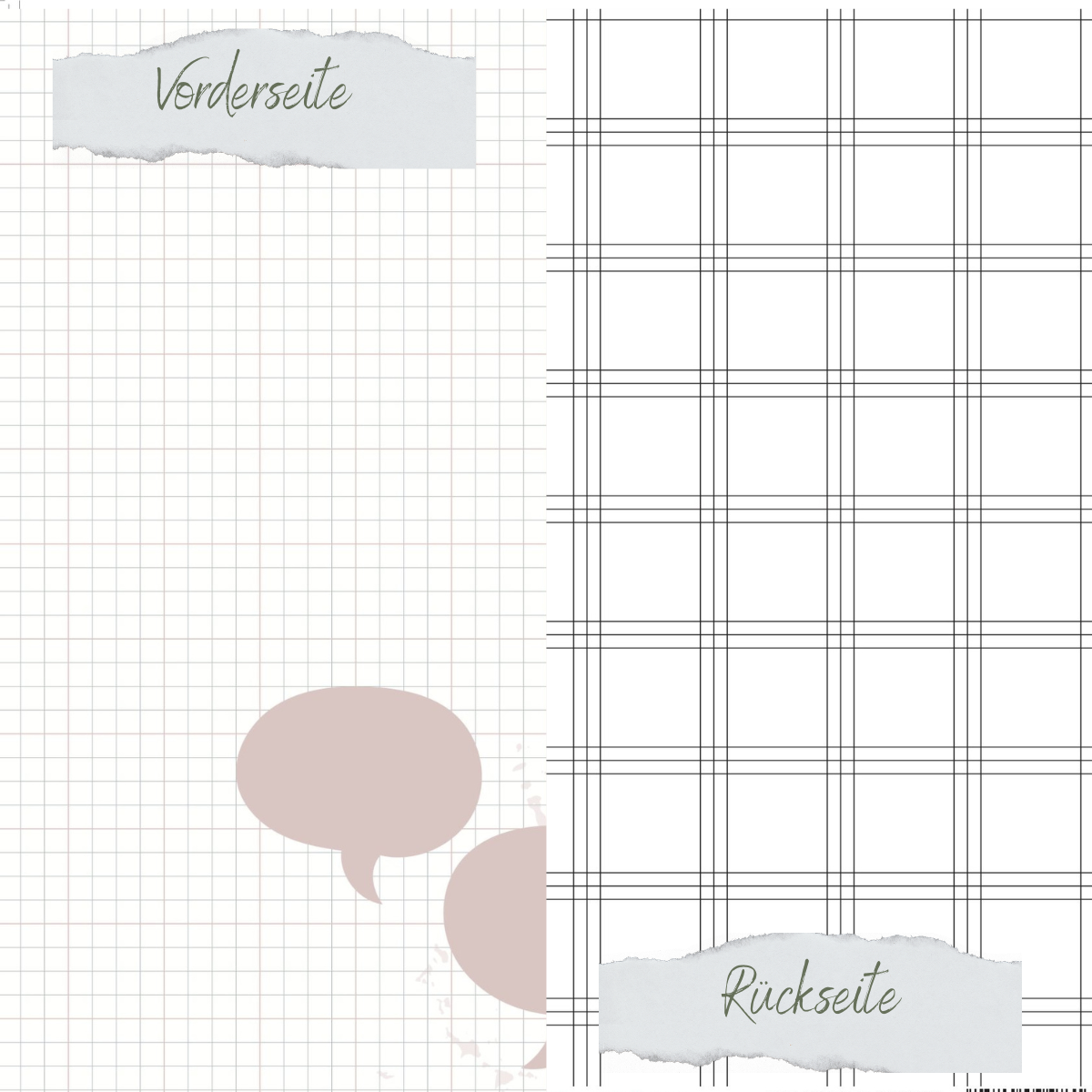Papel de diseño - Scrapliebe - Smalltalk - Kleines Karo - Impreso por ambas caras