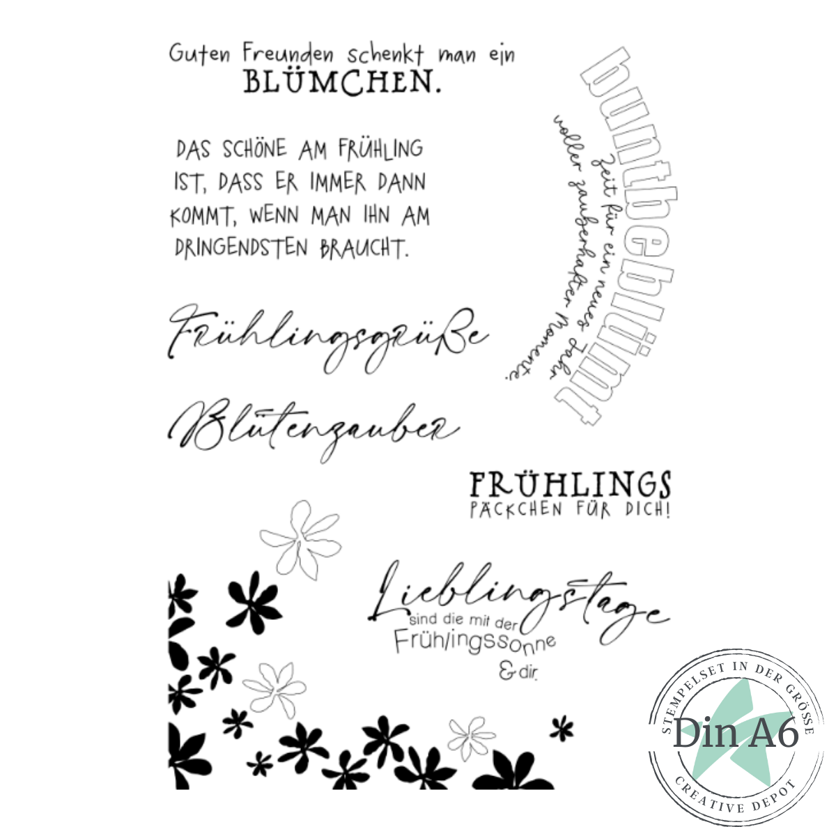 Stempelset - Frühlingsoutfit für Adventshaus II