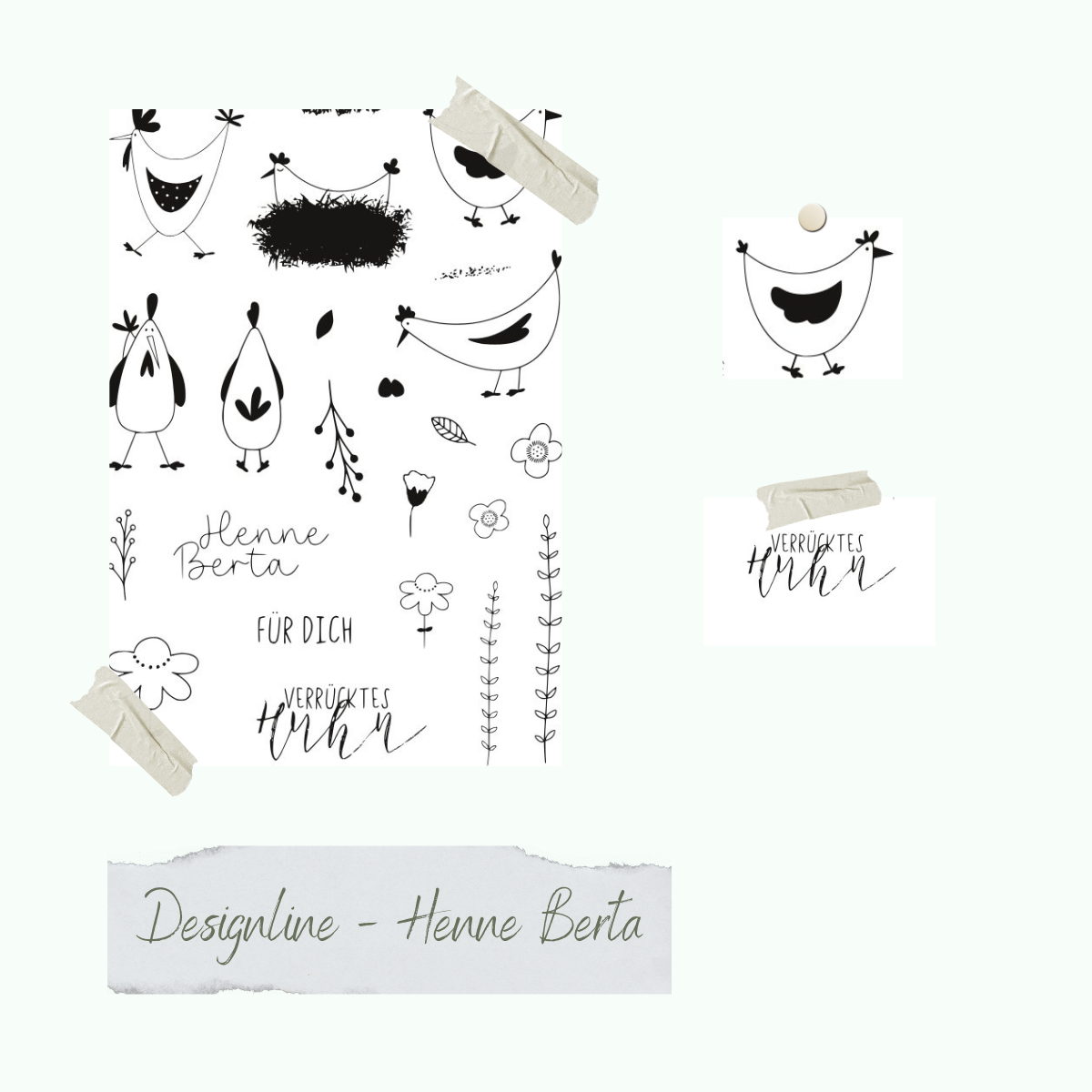CD-Stt-1414 Stempelset - Designline - Henne Berta