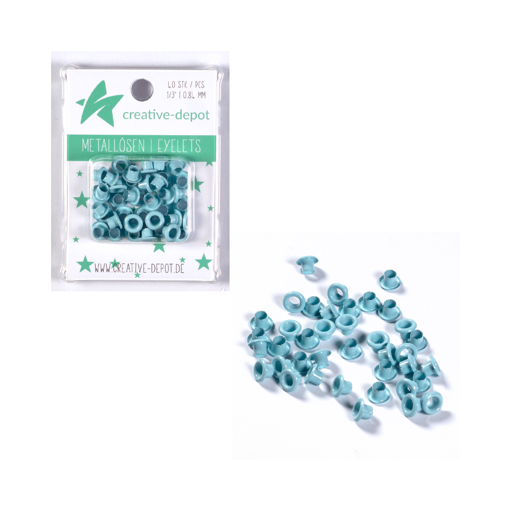 Eyelets - Vintage Hellblau - 8 mm