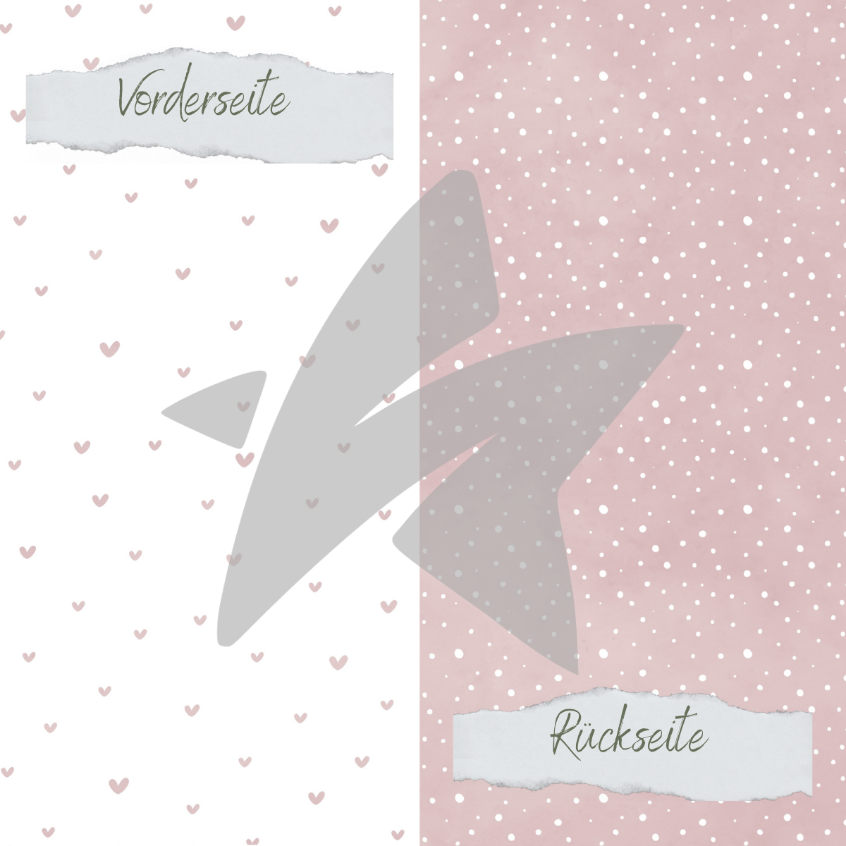 CD-BP-005-Basic-Blush-Doodle-Herzen-Sprenkel Designpapier - Basic - Blush - Doodle Herzen + Sprenkel - Doppelseitig bedruckt