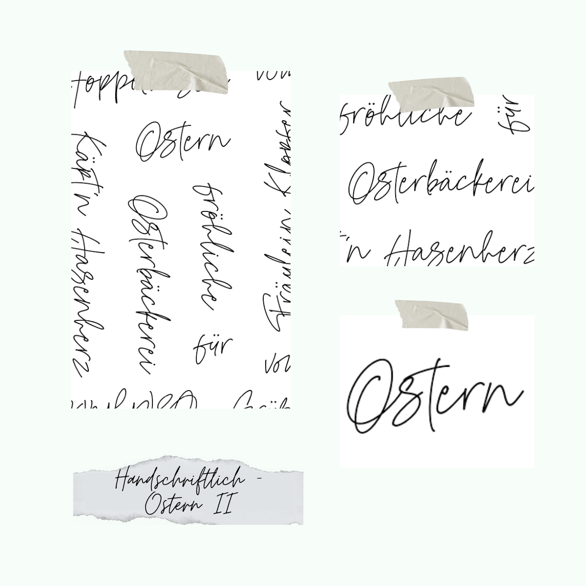 Handschriftlich-Ostern-II Stempelset - Handschriftlich - Ostern II