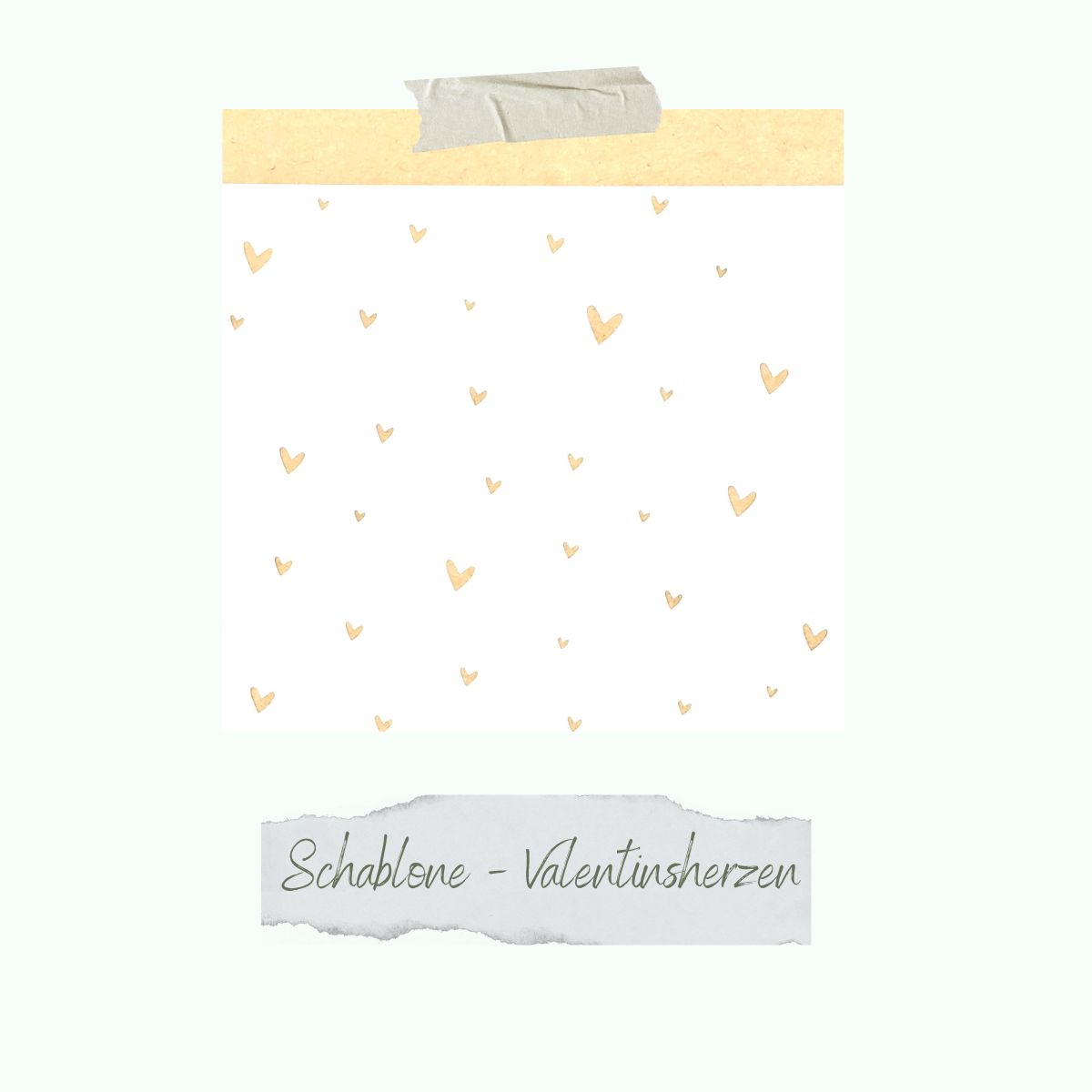 CD-SC-037-Schablone-Valentinsherzen Schablone - Valentinsherzen