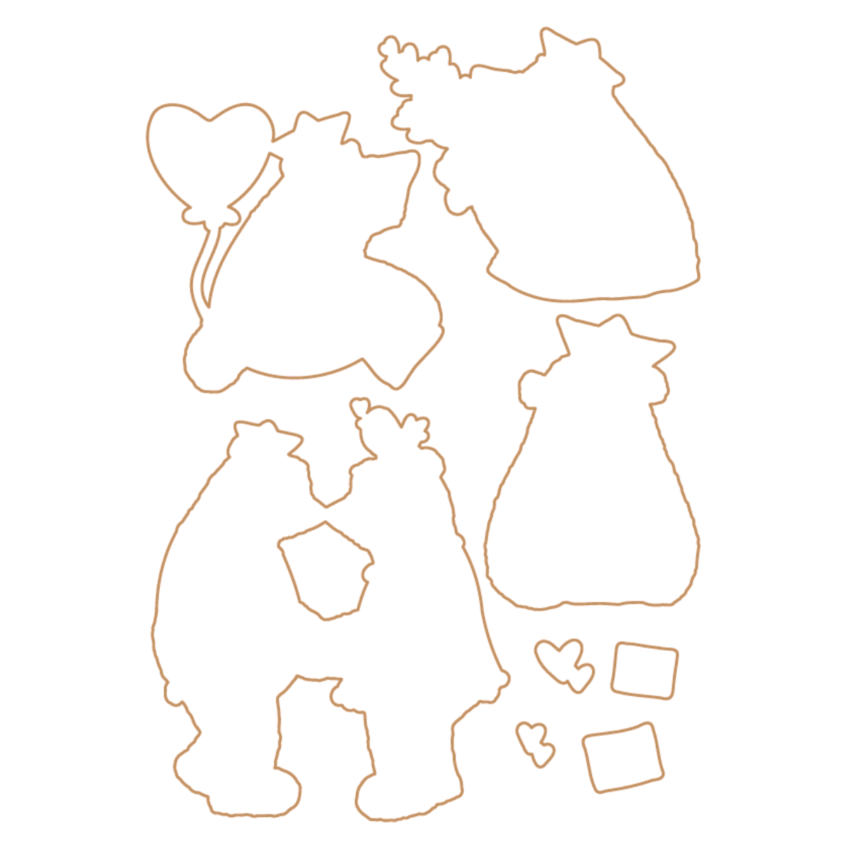Die - Verliebte Bären - Outline