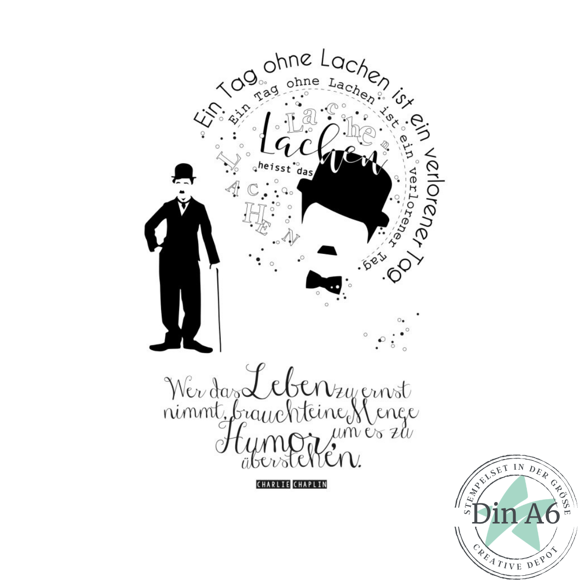 Stempelset - Designline - Zitate Charlie Chaplin