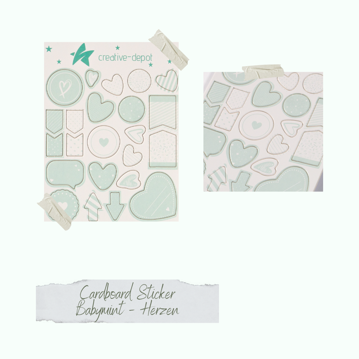 CD-CS-010_Cardboard-Sticker-Babymint-Herzen