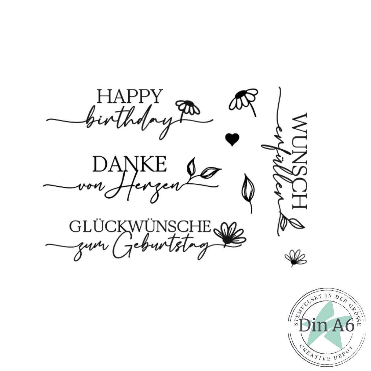 Stempelset - Happy Geburtstag III 