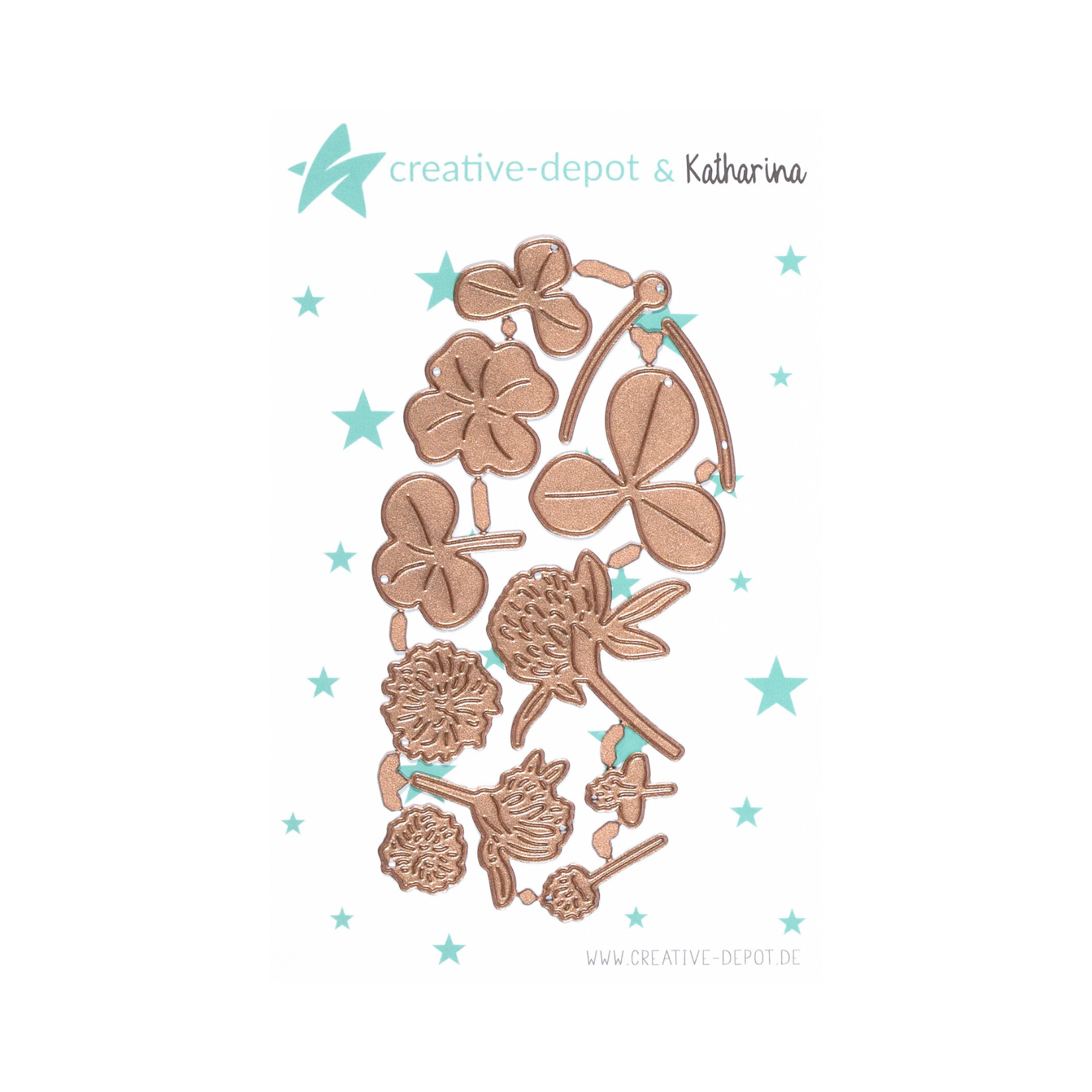 Die - Klee mit Blüten