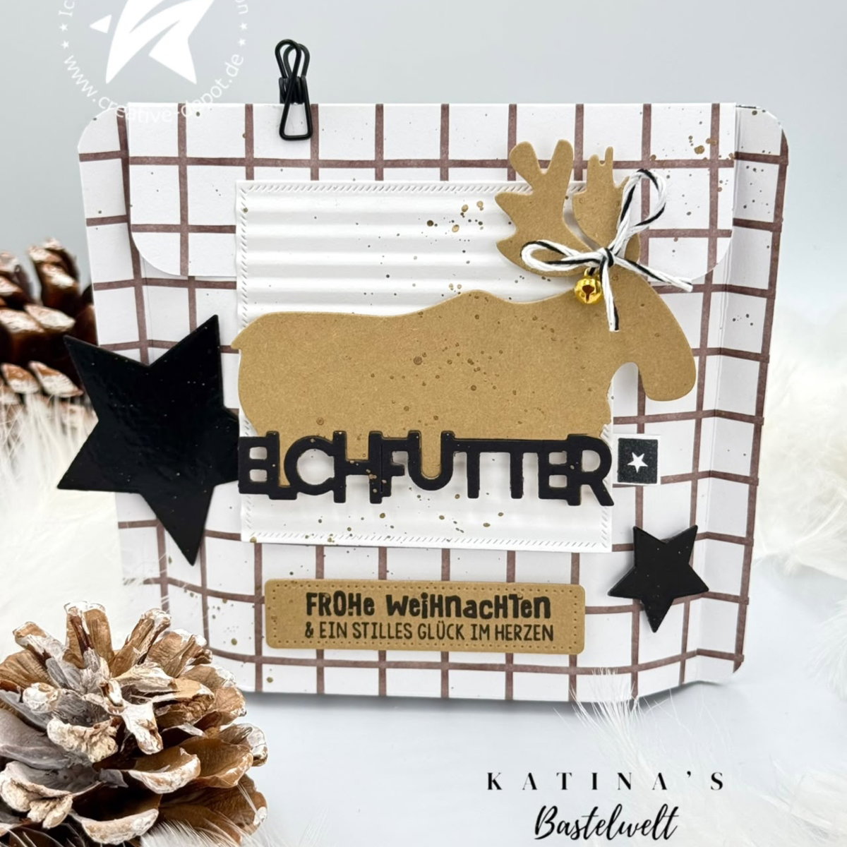 Designpapier - Winterliche Kränze - Doppelseitig bedruckt