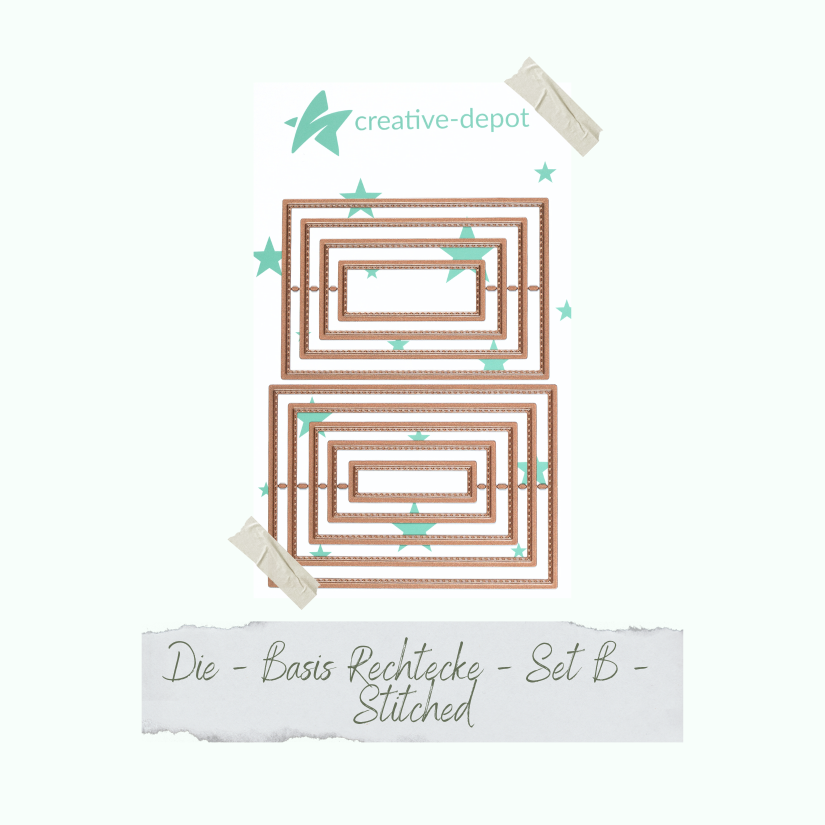 Die - Basic - Basis Rechtecke - Set B  - Stitched