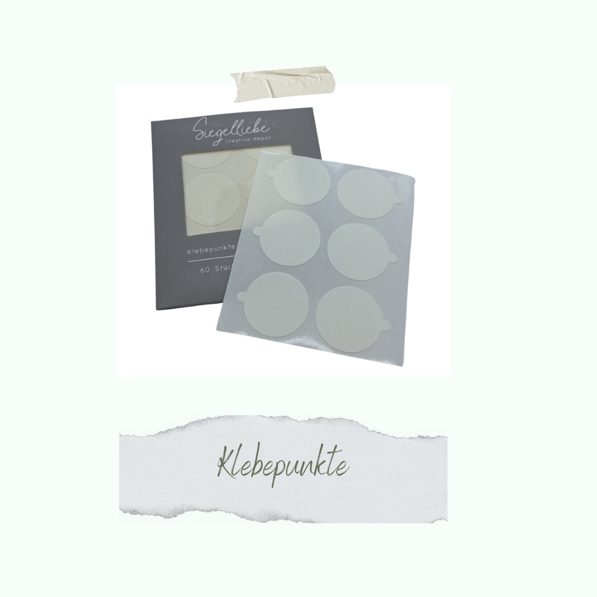 CD-ZB-002-Klebepunkte Points de colle - Amour de sceau